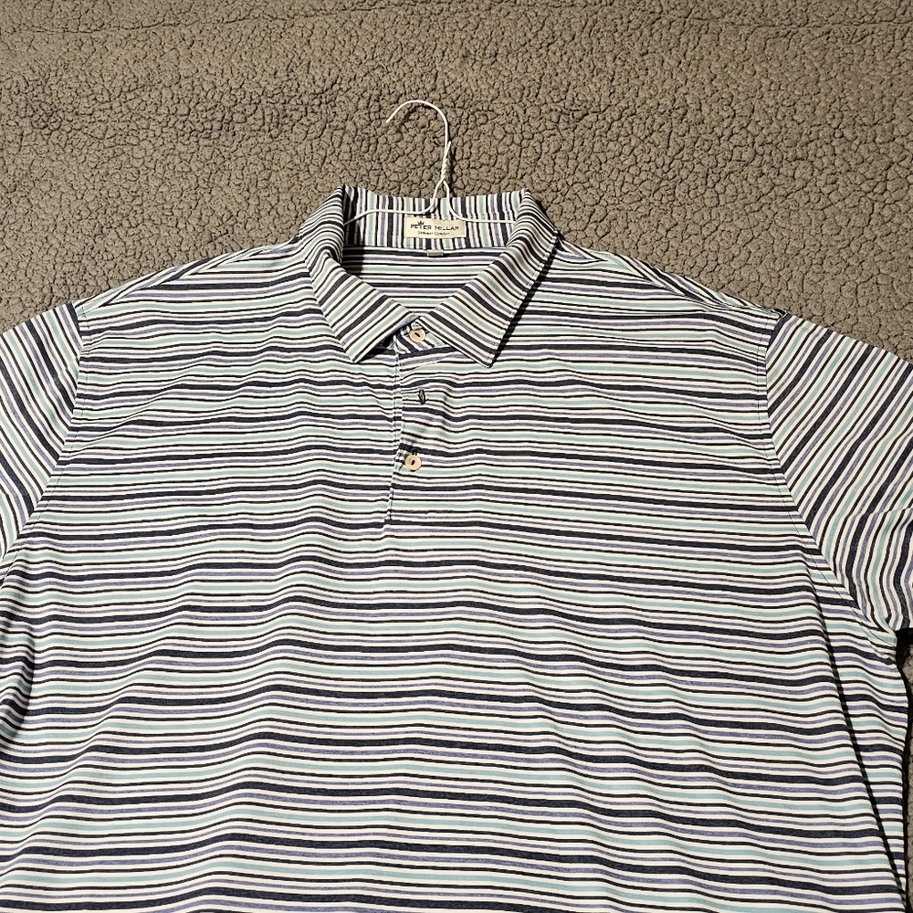 Striped Peter Millar Golf Shirt - Picture 3 of 3